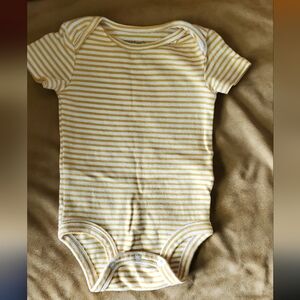 Carter's Yellow and White Striped Baby Bodysuit